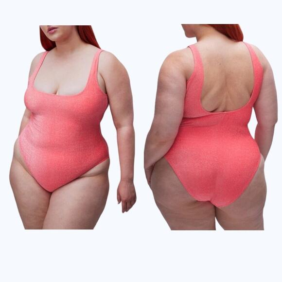 Good American Sparkle Metallic One-Piece Swimsuit Size 6 (XXXL) NWOT $119 MSRP - Picture 1 of 5